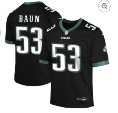 Men 2026 Philadelphia Eagles #53 Baun black Nike Limited NFL Jersey